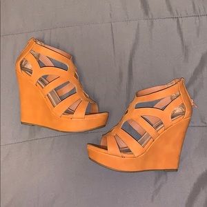 Wedges- burnt orange